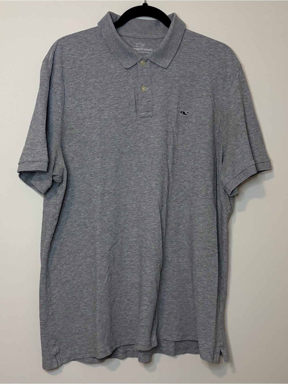 Vineyard Vines Men Gray Cotton Heritage Polo Shirt